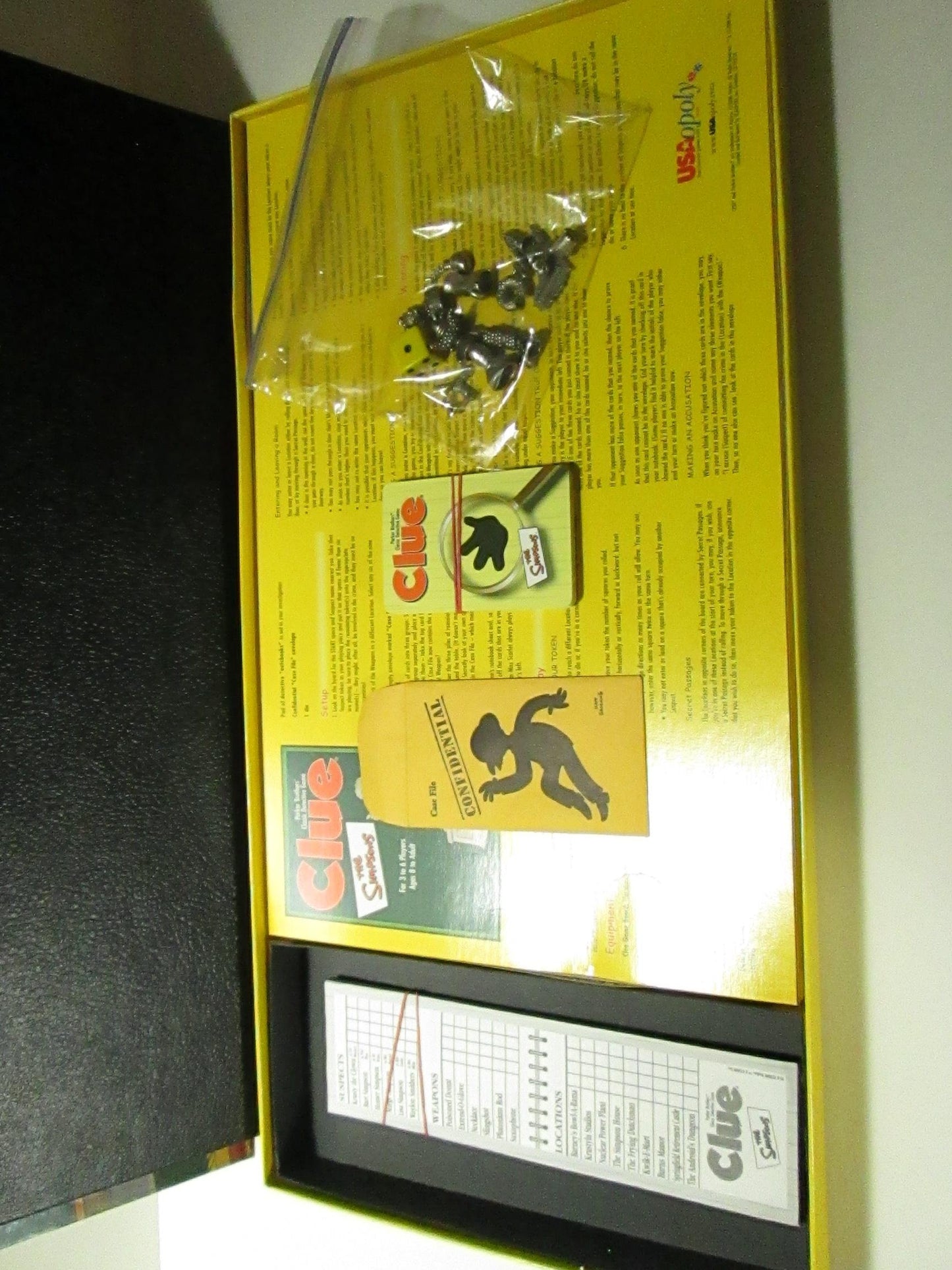 Simpsons The Clue Board Game 1St Edition With Pewter Pieces