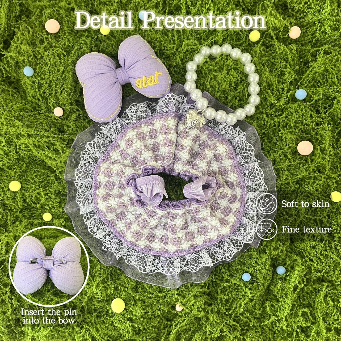 17cm Doll Clothes Set & Outfit Set for 17cm Dolls - enhanced Fashion Dresses with Accessories elegant Chic Doll Clothing & Style Bundle Woven Purple