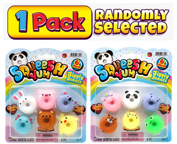 Ja-Ru Mini Mochi Squishy Animals (1 Pack) Cute Jiggly Donut Squishies For Kids & Adults, Boys & Girls. Stress Relief Fidget Gummy Toys. Bulk Party Favors Birthday Goodie Bags Class Prizes. 3352-1
