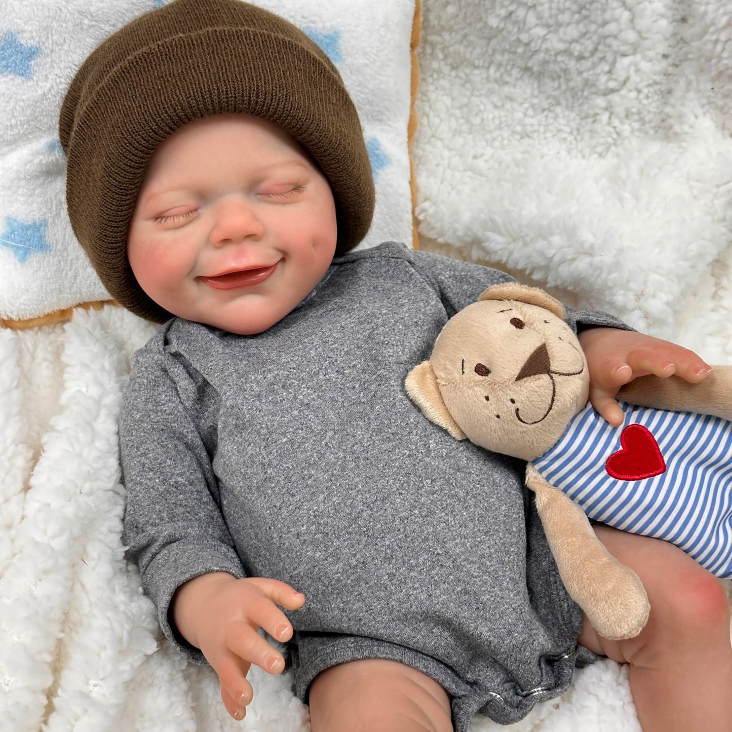 Joyarr Reborn Baby Doll, Lifelike 20 Inch Full Vinyl Newborn Girl With Realistic Features, Poseable Soft Body And Blue Eyes, Rea