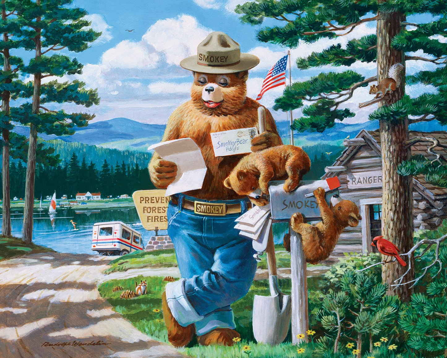 Masterpieces Puzzle Set - 4-Pack 100 Piece Jigsaw Puzzle For Kids - Smokey Bear 4-Pack - 8''X10''