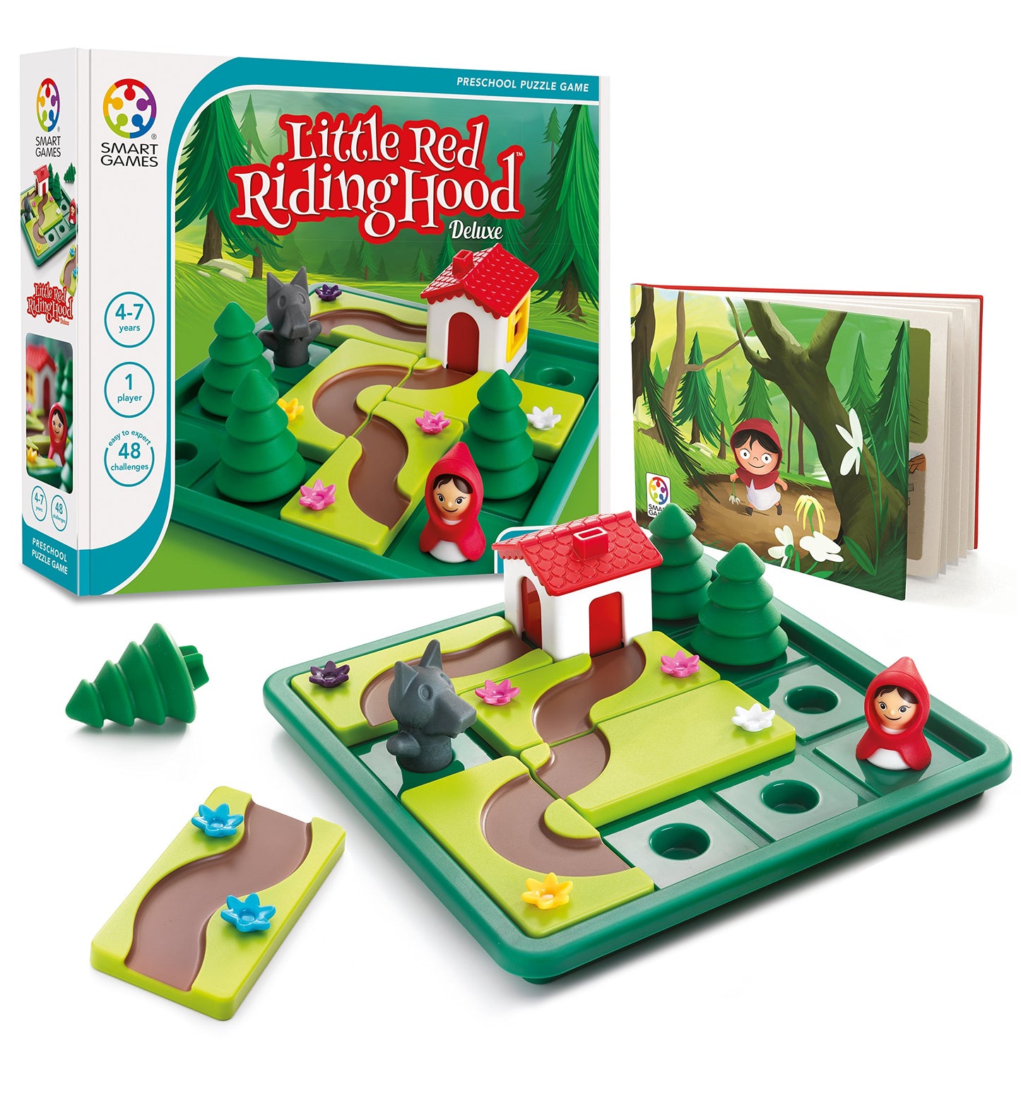 Smartgames Little Red Riding Hood Deluxe Skill-Building Board Game With Picture Book For Ages 4+