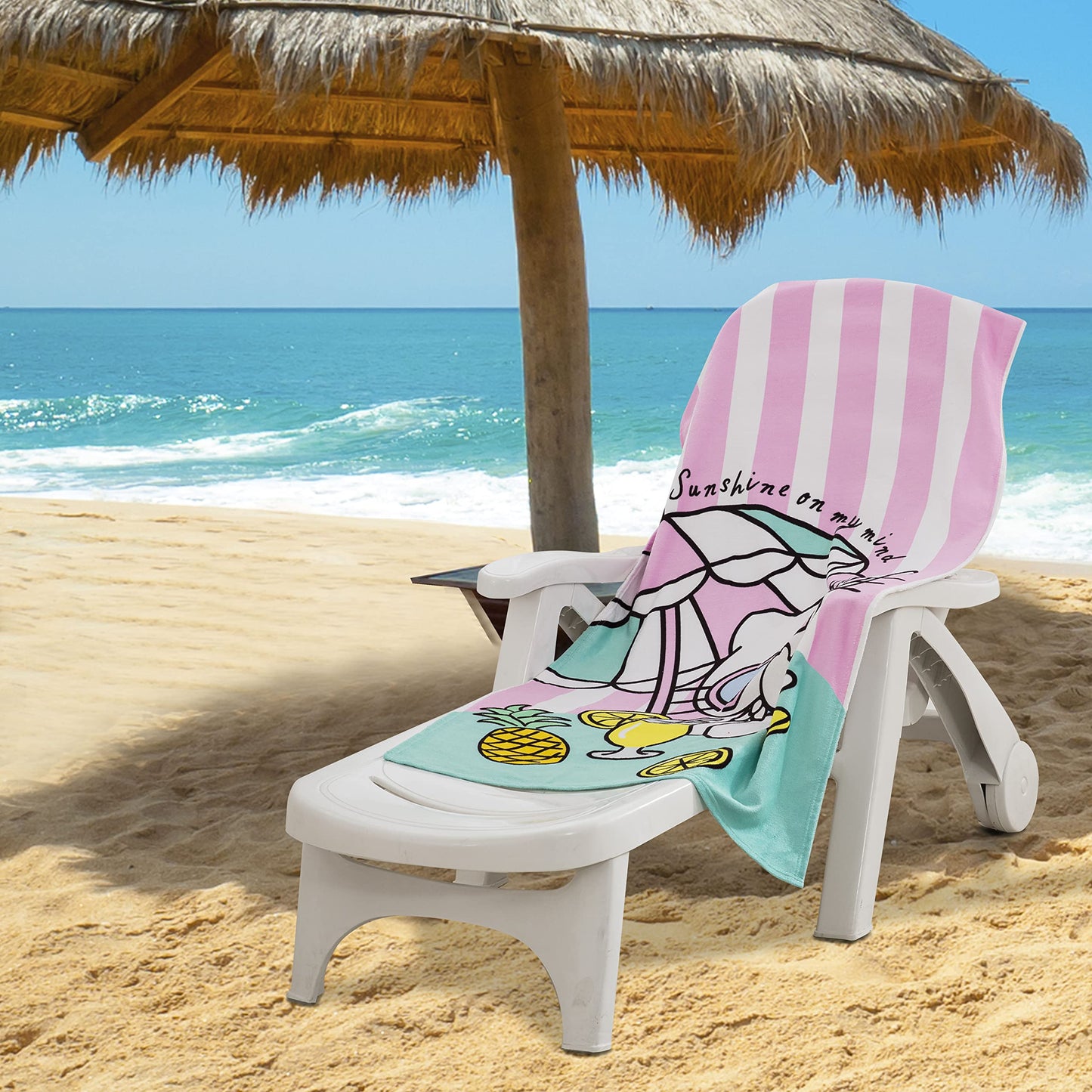 Hello Kitty Umbrella Drink 30 X 60 Inch Beach Towel