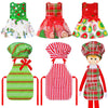 6 Pieces Santa Clothing Elf Dance Skirt Set Christmas Elf Skirts For Christmas Doll Holiday Decorations (Not Include Doll)(Modern Style)