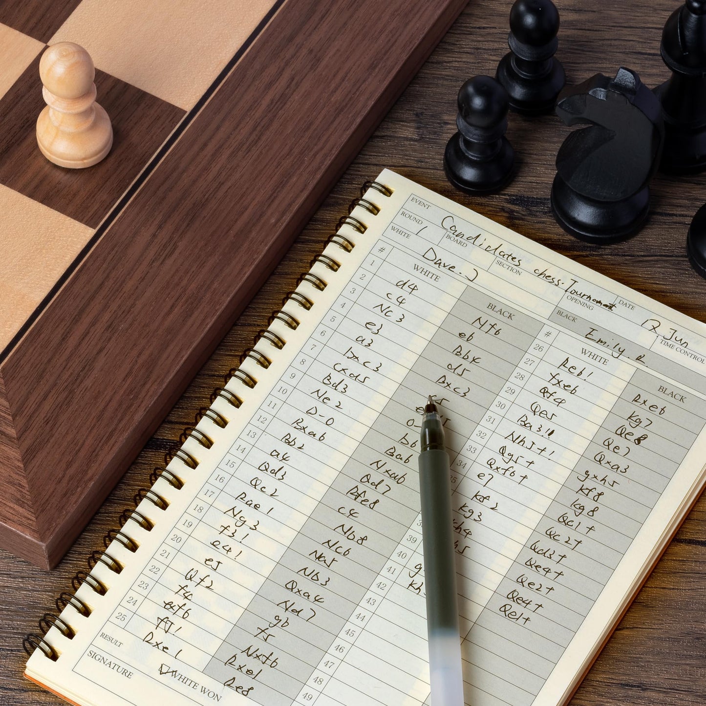 A&A Eye-Protection Chess Scorebook/Matches, Score Pad / 50 Games / 100 Moves / 2 Pack
