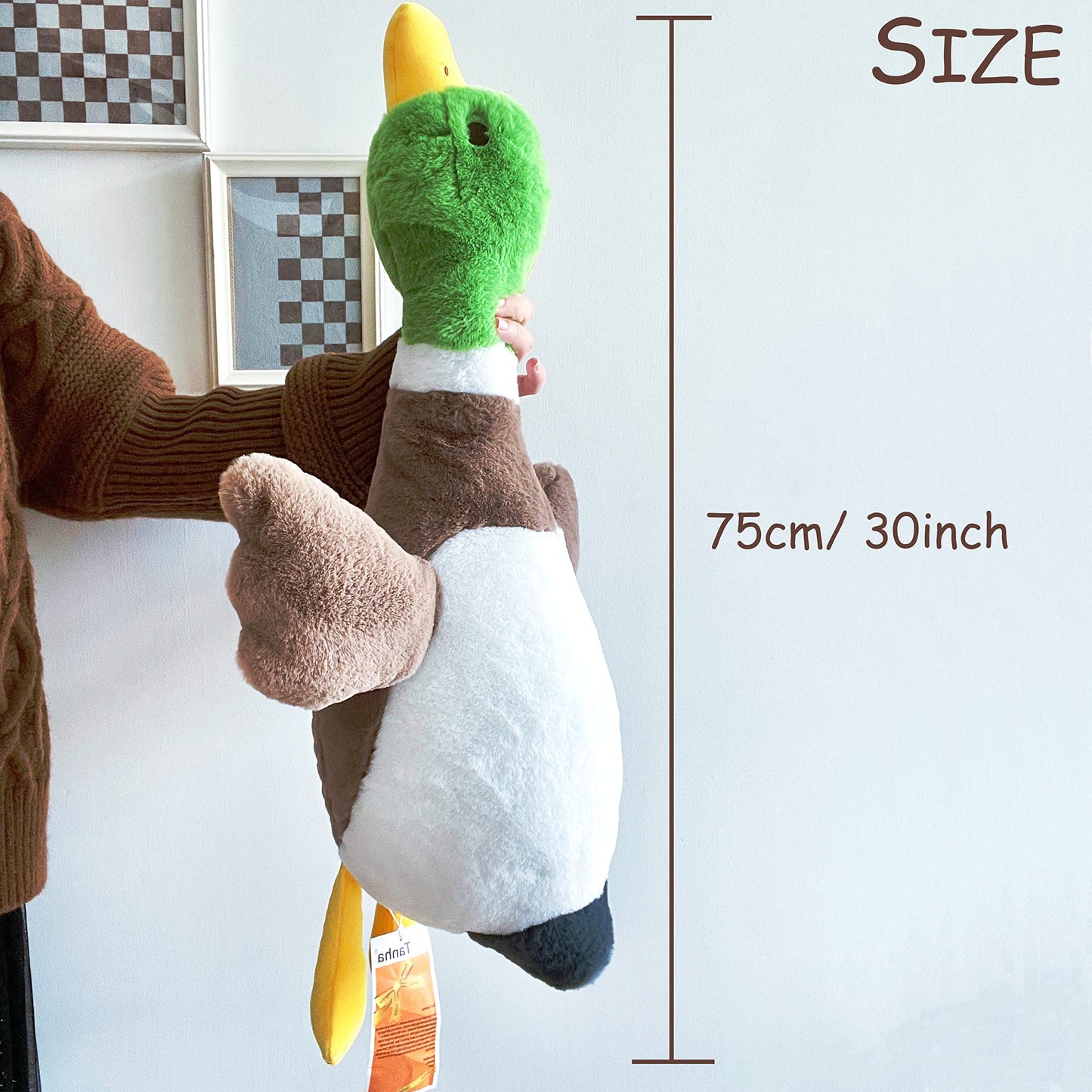 Tanha Mallard Duck Plush, Duck Stuffed Animals, Mallard Duck Baby Stuff Plush Toy (30Inch / 75Cm)