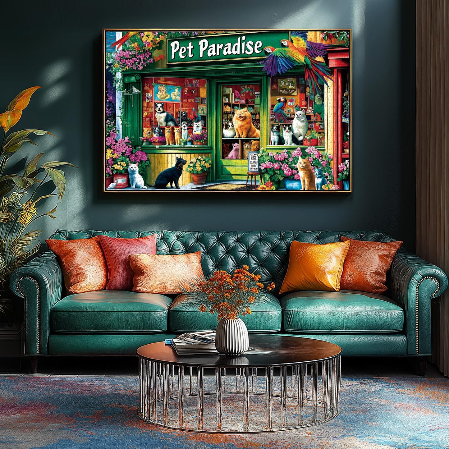 MINIWAN Pet Shop Puzzle 500 Piece Puzzles for Adults, Challenging Puzzles for Adults, Ideal for Relaxation and Family Fun Jigsaw