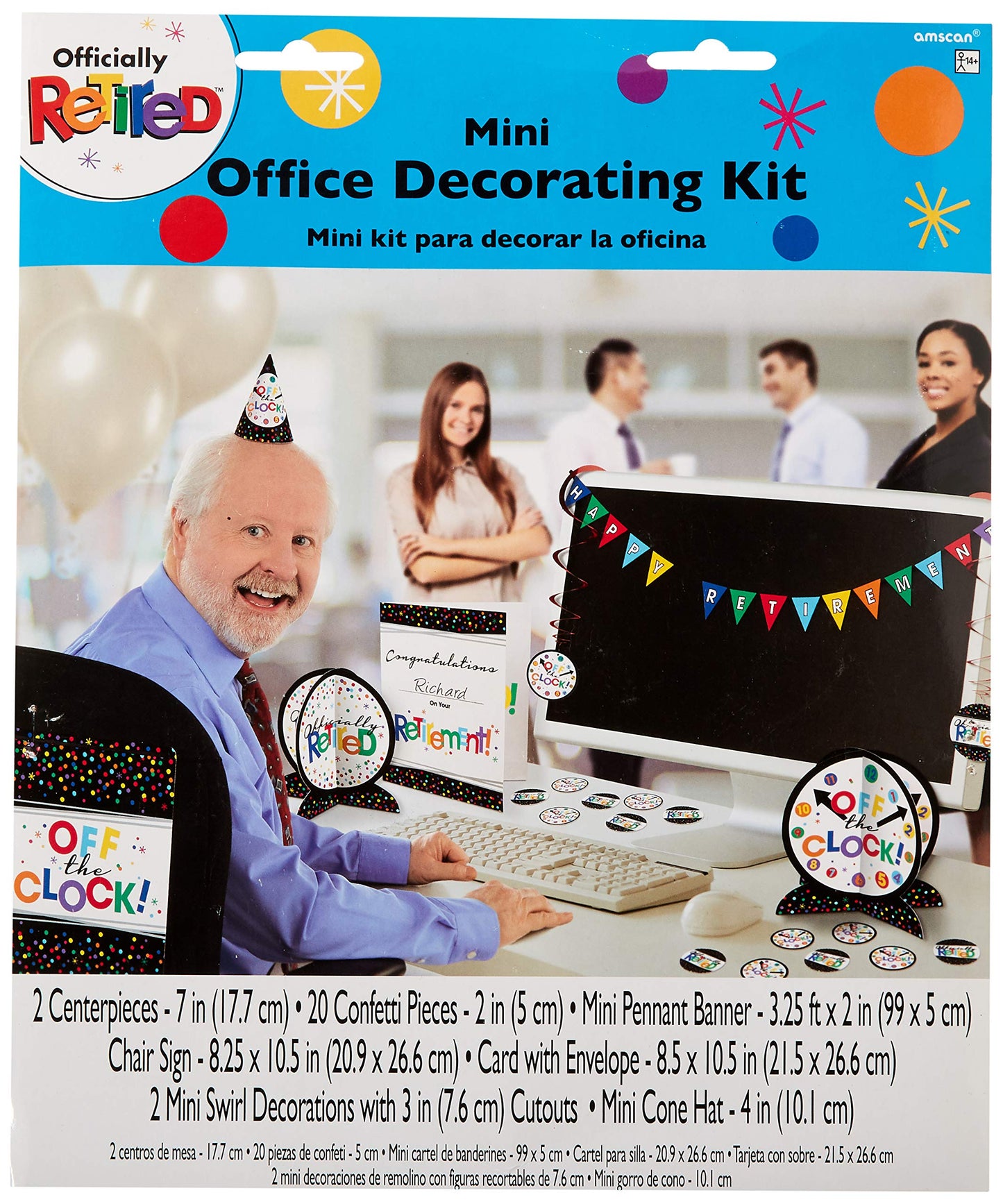 Amscan Stylish Officially Retired Mini Office Decorating Kit - Ultimate Retirement Party Accessories, Unique & Fun, Perfect For