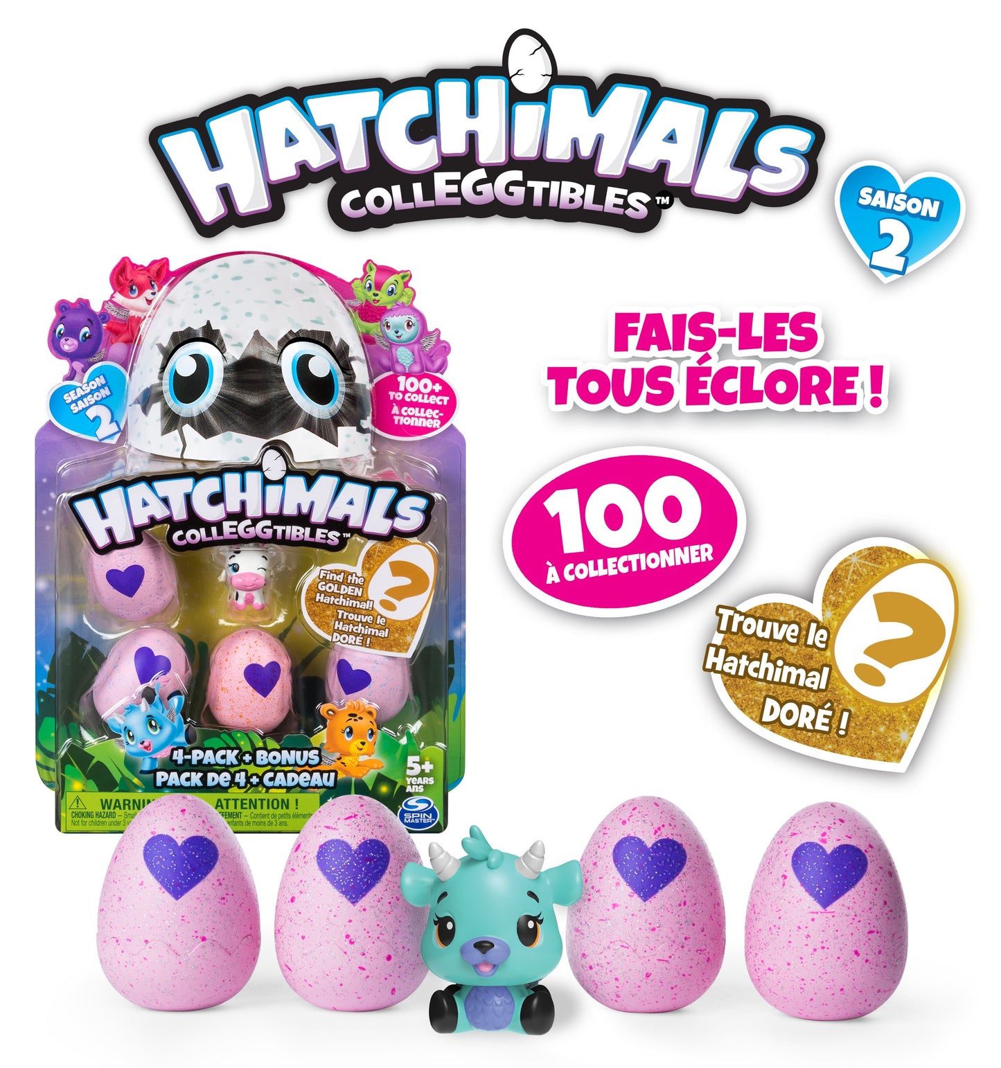 Hatchimals 6041338 'Season 2 Colleggtibles Plus Bonus Figure, Assorted,Pink,Purple