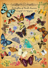 Vintage Butterfly Puzzle For Adults 1000 Piece, North America Flower Plant Butterflies Jigsaw Puzzle, Plant Puzzles For Adults