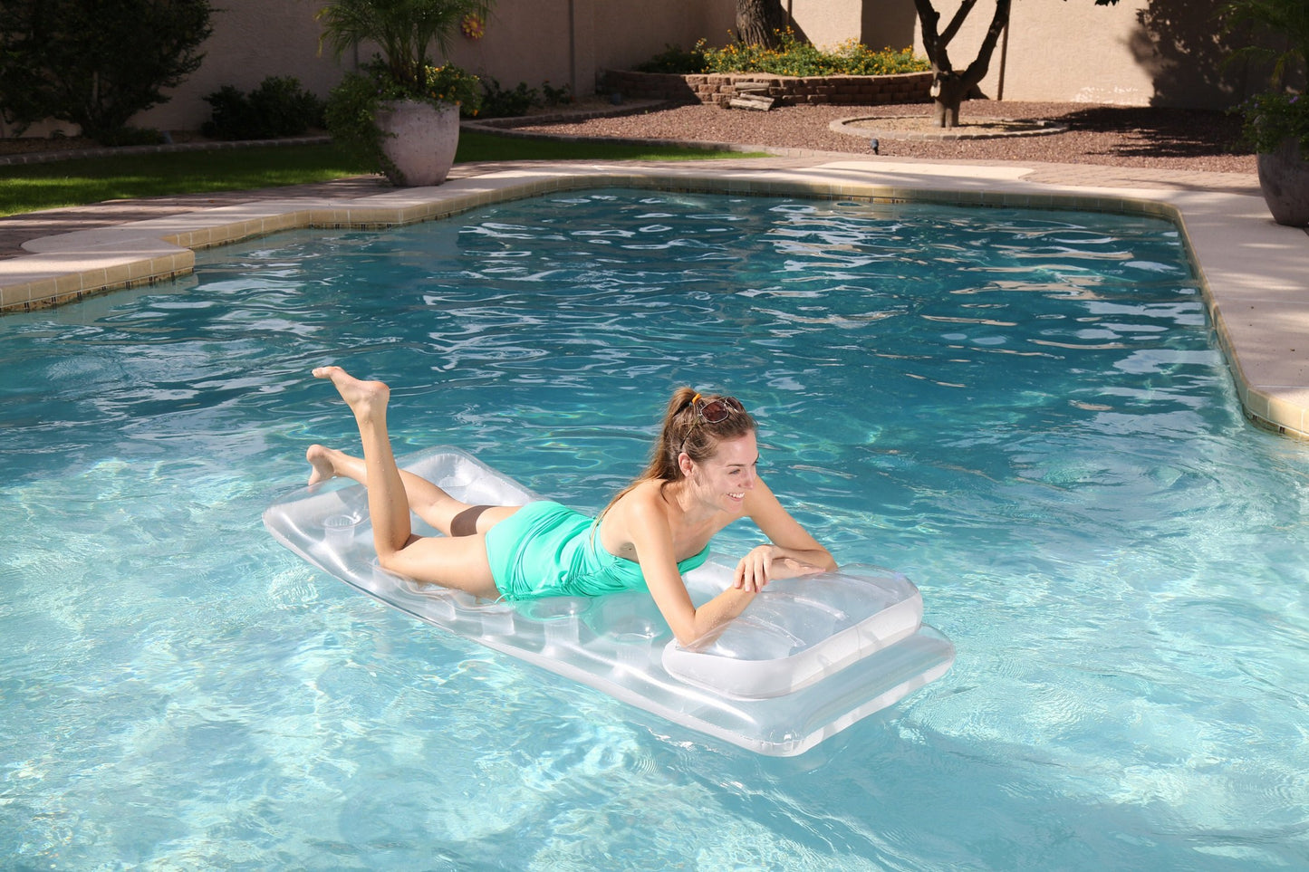 H2Ogo! Metal Tech Lounge Inflatable Pool Float