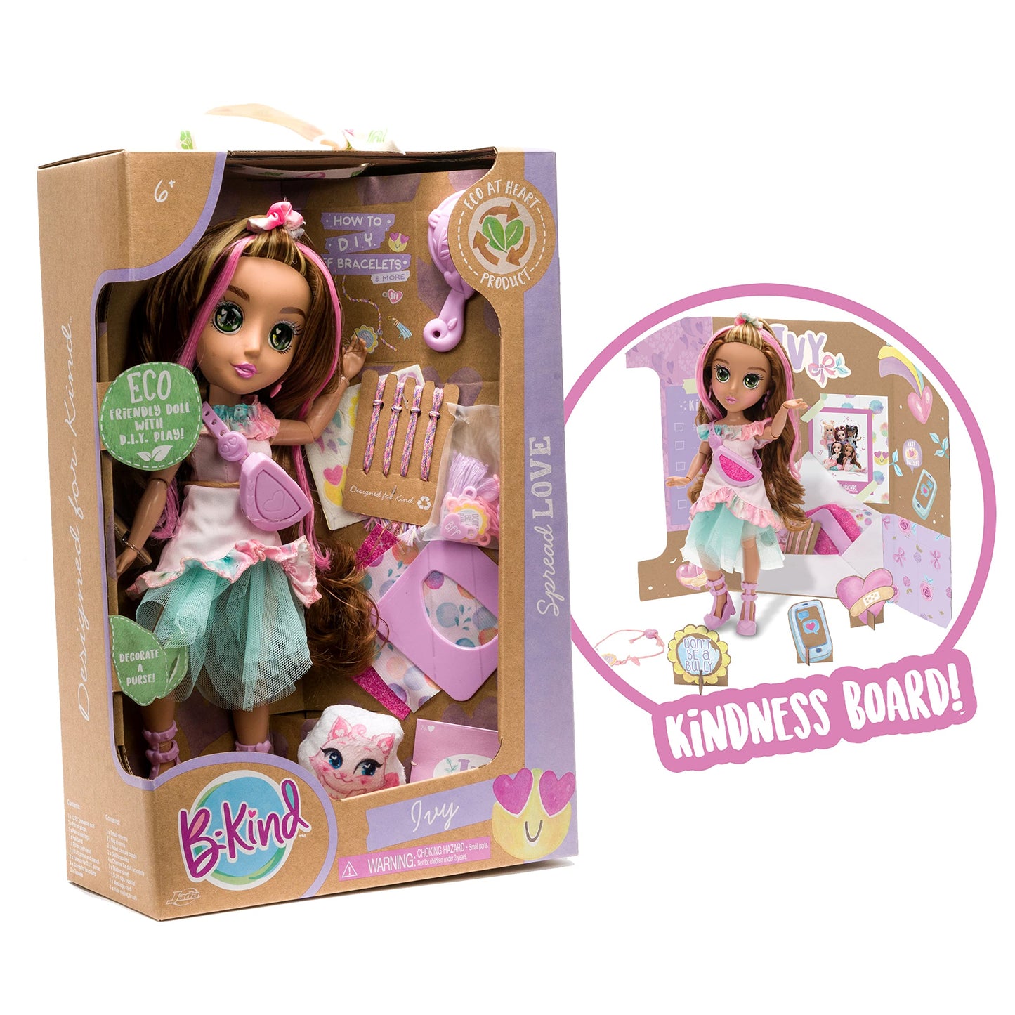 Jada Toys B-Kind Eco Dolls B-Kind: Ivy Eco-Friendly Fashion Doll With Craft Play,255713002