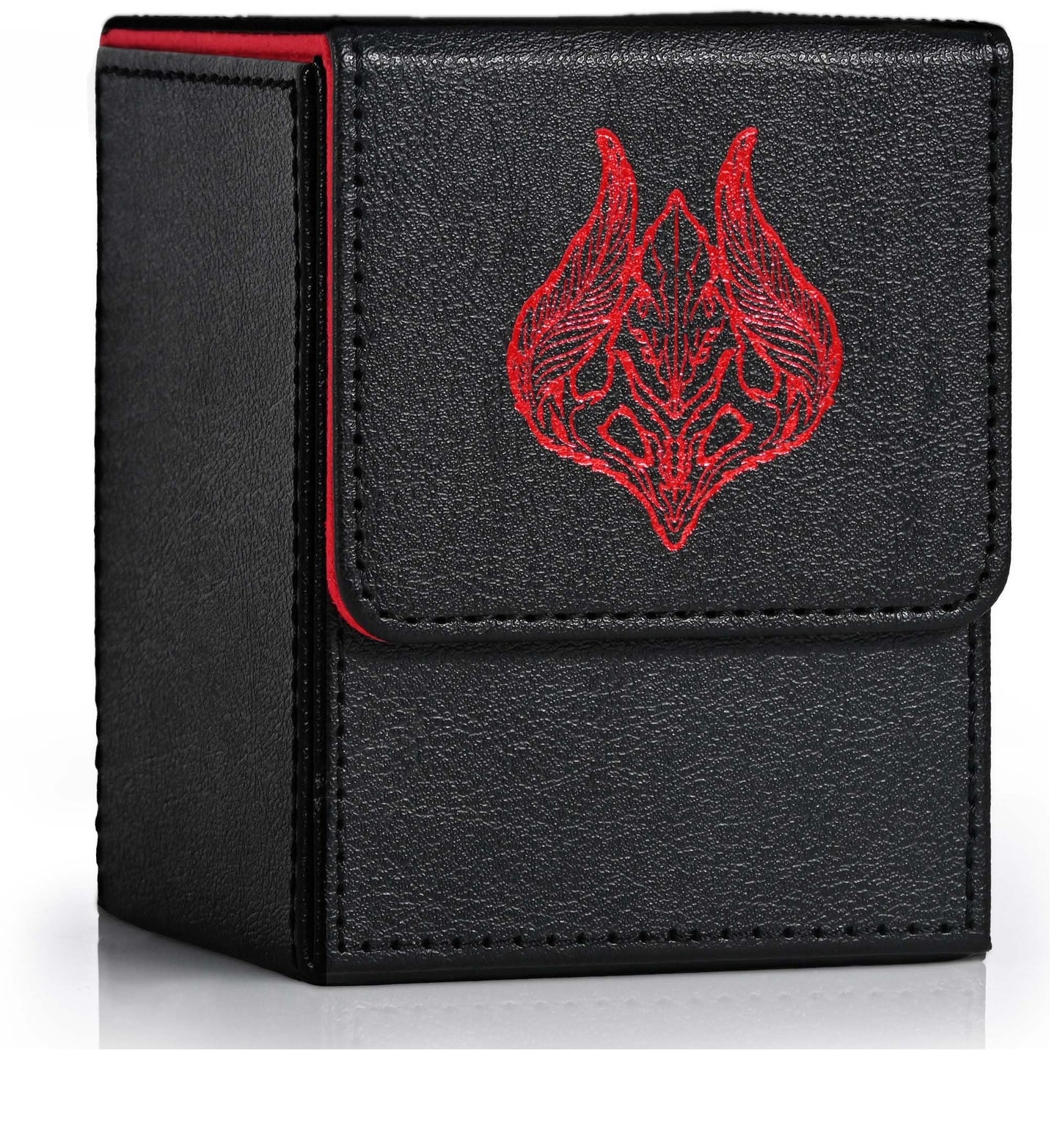 Zlca Card Deck Box For Mtg With 2 Dividers, Deck Storage Box Fits 100+ Single Sleeved, Pu Leather Tcg Case Holder For Magic Comm