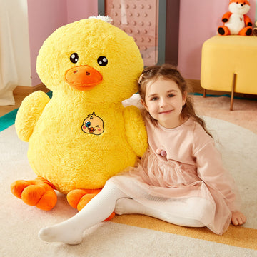 Ikasa Large Duck Stuffed Animals Giant Soft Plush Toy,19' Cute Huge Jumbo Fluffy Plushy Big Size Fat Plushie,Gifts For Kids(Yellow, 19 Inches)