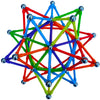 Magz Super 300 Magnetic Building Set Consisting Of 176 Magnetized Rods (2.3' Long) And 124 Nickel Plated Steel Balls (0.5' In Diameter) In A Wooden Box, Offered
