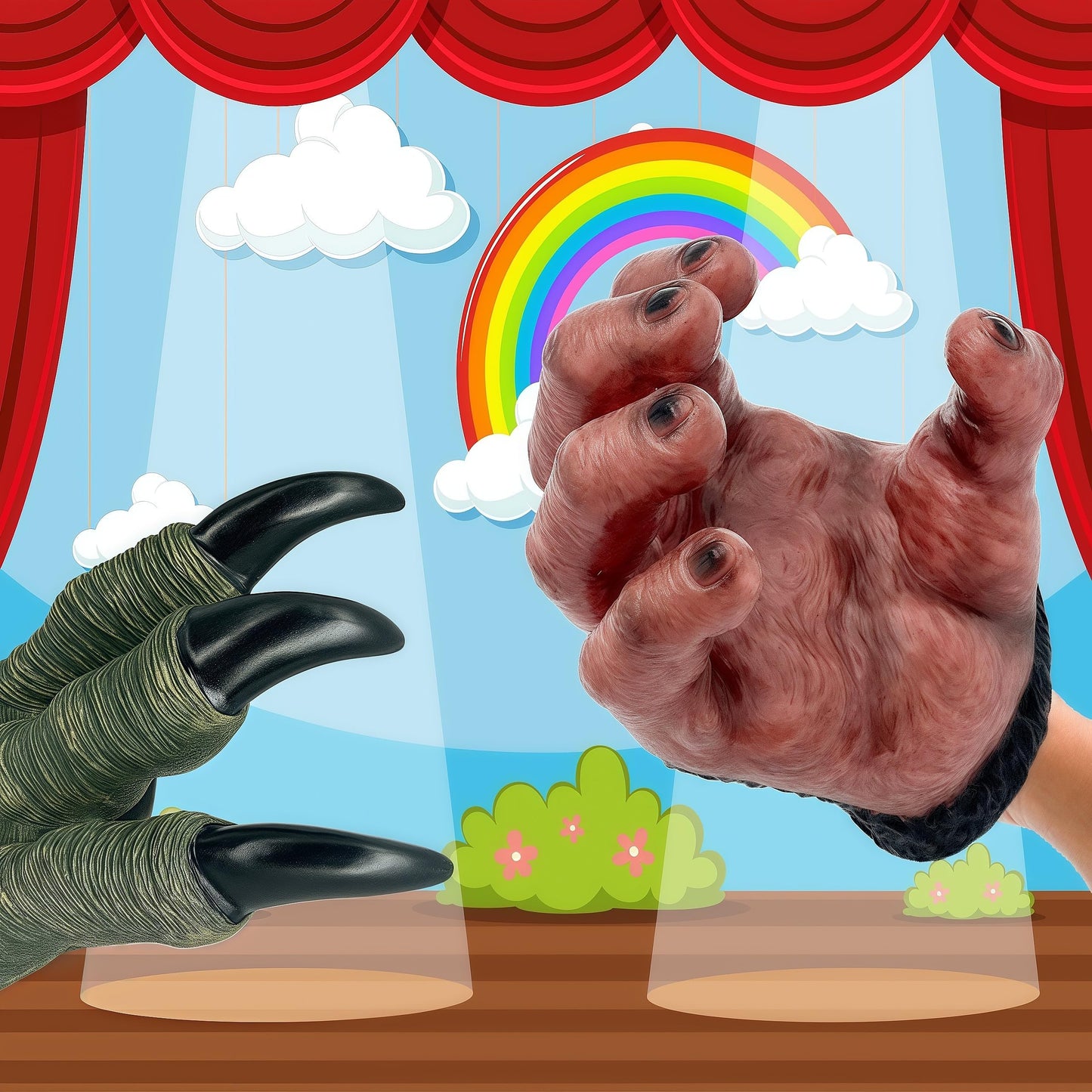 Gemini&Genius Gorilla Hand Puppet Toy For Kids, King Kong Toy, Scare Toy, Halloween Party Toy, Soft Rubber Gorilla Hand Puppet,