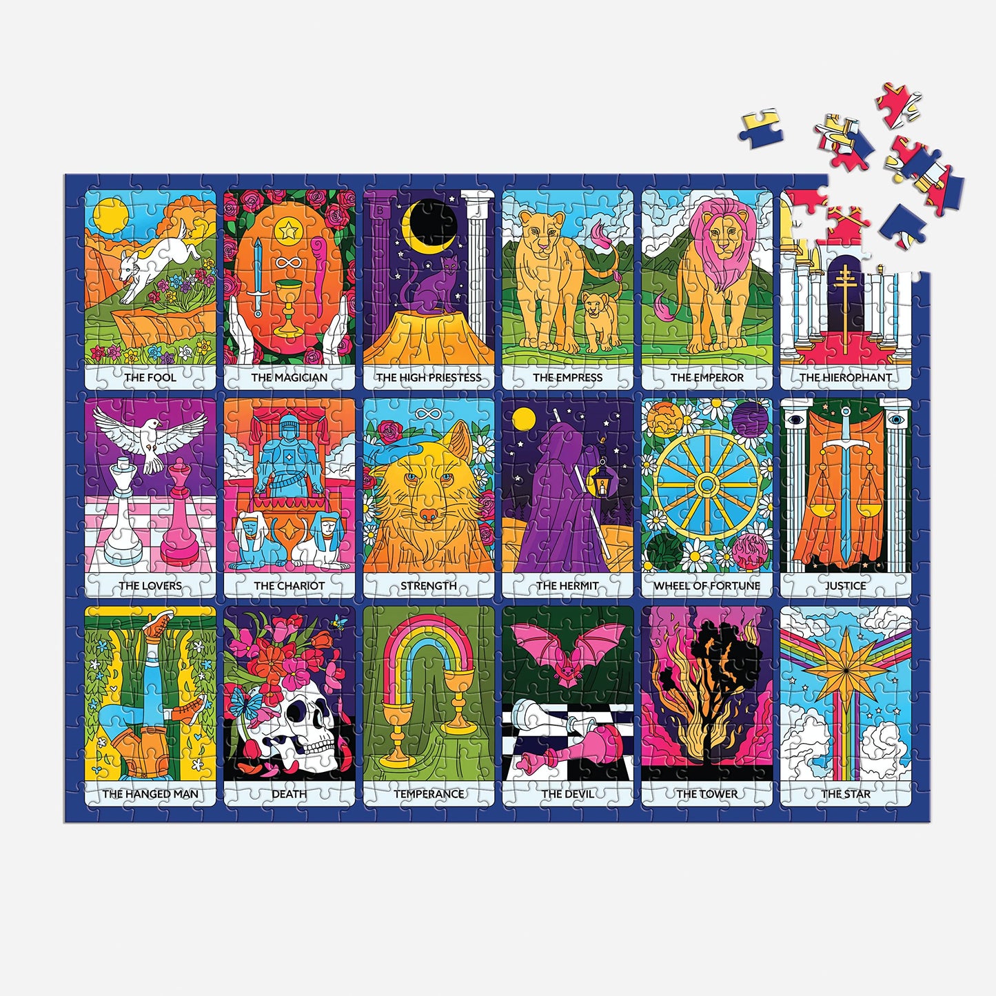 Galison Major Arcana 500 Piece Double Sided Puzzle - Tarot Cards Life Lessons, Thick Pieces, Fun Family Activity, Great Gift Idea