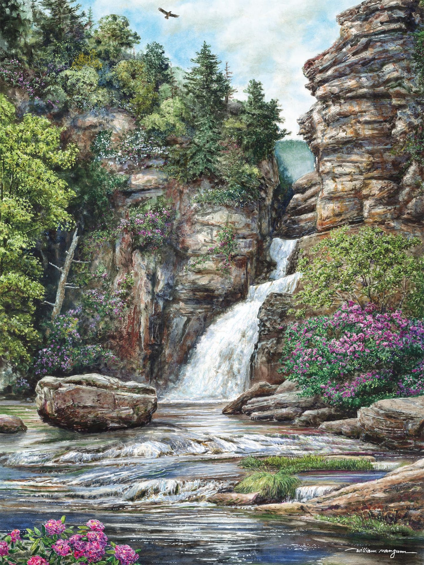 Heritage Puzzle Linville Falls, North Carolina 550 Piece Puzzle