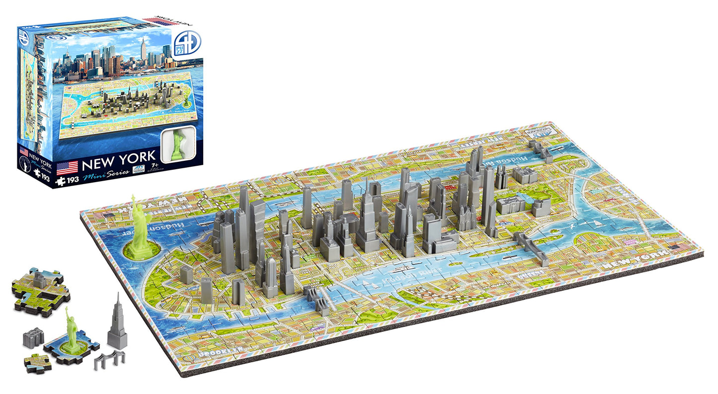 4D Cityscape Mini Puzzle (193 Piece), New York