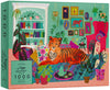 Elena Essex 1000 Piece Puzzle For Adults - Tiger Lounge/Puzzles For Adults 1000 Pieces/Plants Succulents Cat Puzzle/Puzzle 1000 Pieces/Puzzle Size 28 X 20 Inches