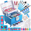 Frozen Makeup Kit for Kids, FunKidz Washable Play Pretend 60 PCS Cosmetic Toys Make Up Box Gift for Little Girls Ages 6-12