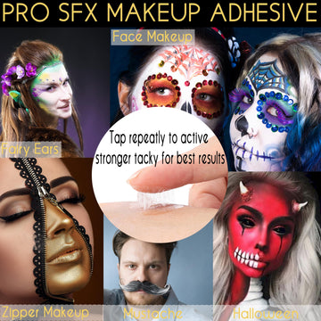 CCbeauty Special Makeup Liquid Spirit Gum Glue and Adhesive Remover Kit for Face, Skin, Body, Stage, Cosplay Makeup Wig Glue for