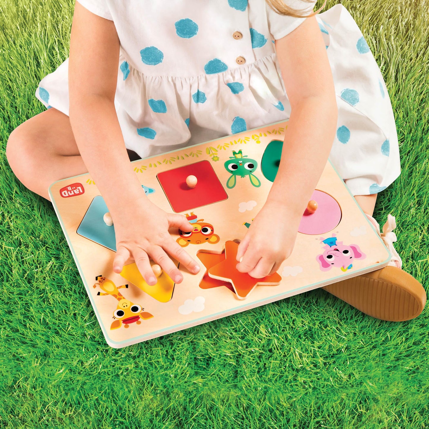B. Toys – Wooden Peg Puzzle – Puzzle For Kids – Shapes, Colors, Animals – Wooden Toys For Toddlers, Kids – 18 Months + – Shapely Color Puzzle
