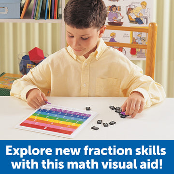 Learning Resources Rainbow Fraction Tiles - 54 Pieces, Ages 6+ Early Math Skills, Visual Aid, Math For Kids, Teacher Supplies