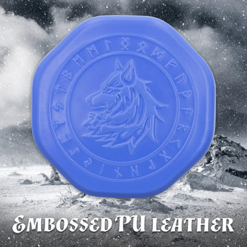 CASEMATIX Dice Tray and Dice Storage Case for Up to 115 RPG Dice - Dice Tray for Rolling with Magnetic Snaps, Embossed Wolf Desi