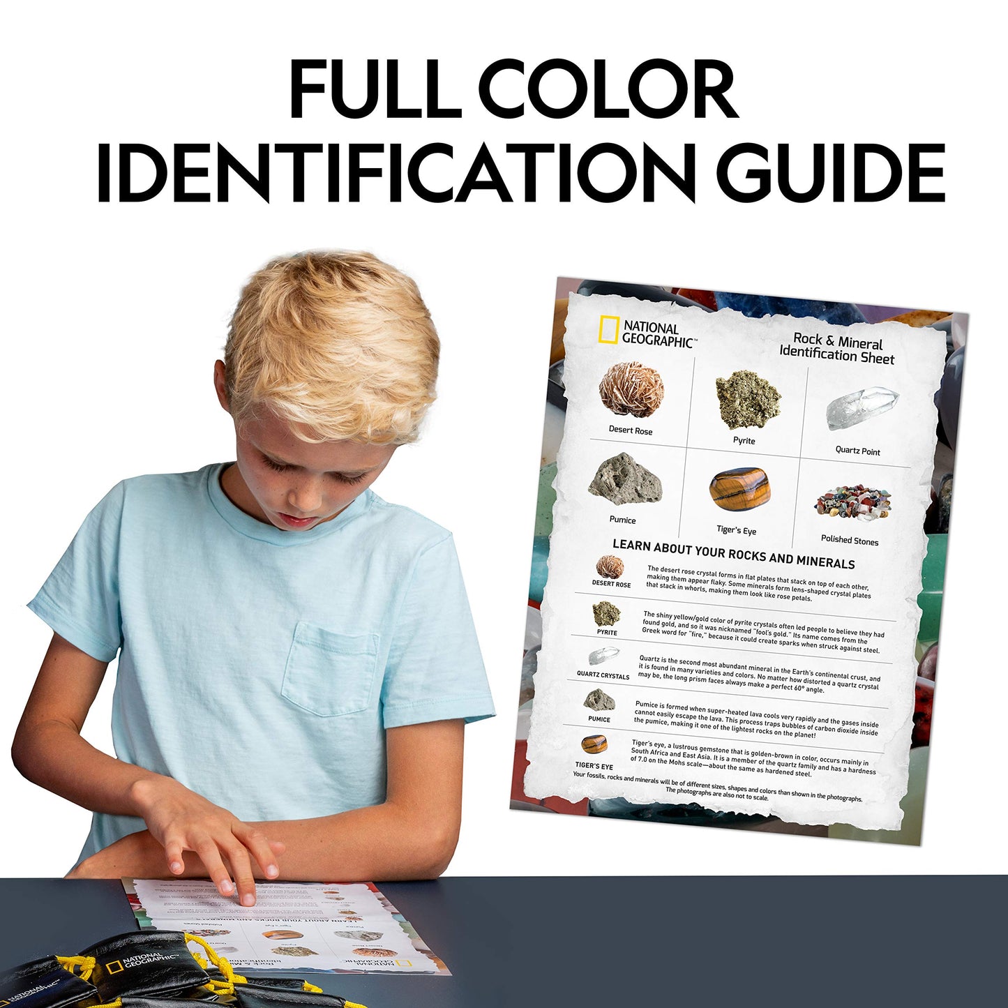 National Geographic Kids Rock Collection – 1.25 Lb Assorted Rocks, Minerals & Gemstones Plus 50 Cool Rocks And Minerals To Share, A Great Stocking Stuffer Stem Earth Science Kit For The Classroom