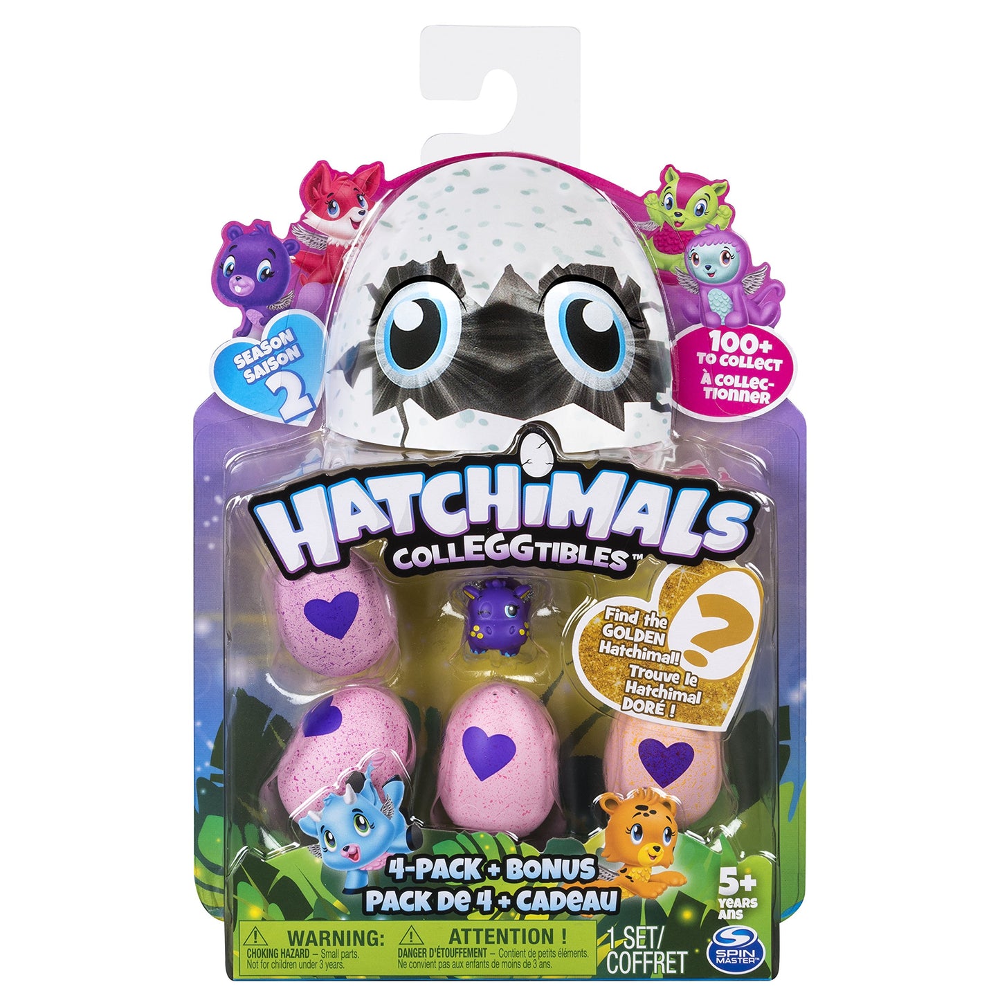 Hatchimals 6041338 'Season 2 Colleggtibles Plus Bonus Figure, Assorted,Pink,Purple