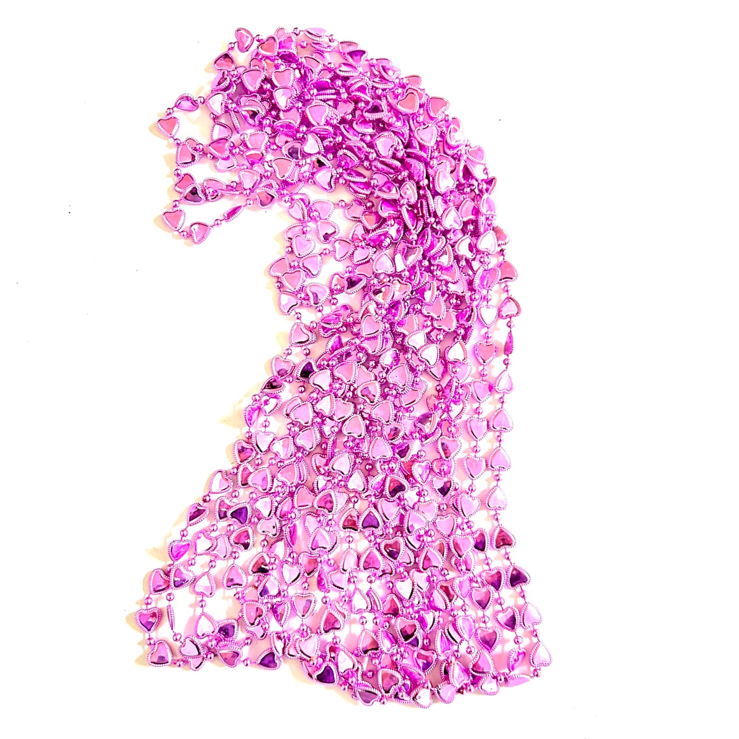 Afson 36 Pcs Valentine Beads Necklaces Valentine's Day Heart Shaped Beads Necklaces Party Decoration, Pink