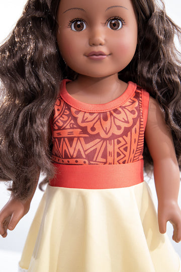 Little Adventures Twirl Princess Doll Dress (Island) - Doll Not Included - Machine Washable Child Pretend Play And Party Doll Cl