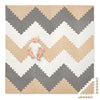 Play Platoon Non-Toxic Extra-Thick 96 Piece Triangle Play Mat - Comfortable 6X6Ft Cushiony Foam Floor Puzzle Exercise Mat For Kids & Toddlers - Sand, Gray & Cream