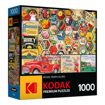 Roseart - Kodak Premium - Honeycomb Flowers And Seeds - 1000 Piece Jigsaw Puzzle For Adults