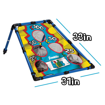 Franklin Sports Kids Bean Bag Toss - 5 Hole Bean Bag Toss Game With (4) Bean Bags - Portable Indoor + Outdoor Target - 31' X 33'