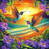 Miniwan 500 Piece Puzzles For Adults, Hummingbird Beach Jigsaw Puzzle - Vibrant Tropical Flowers, Challenging Coastal Art 20X20