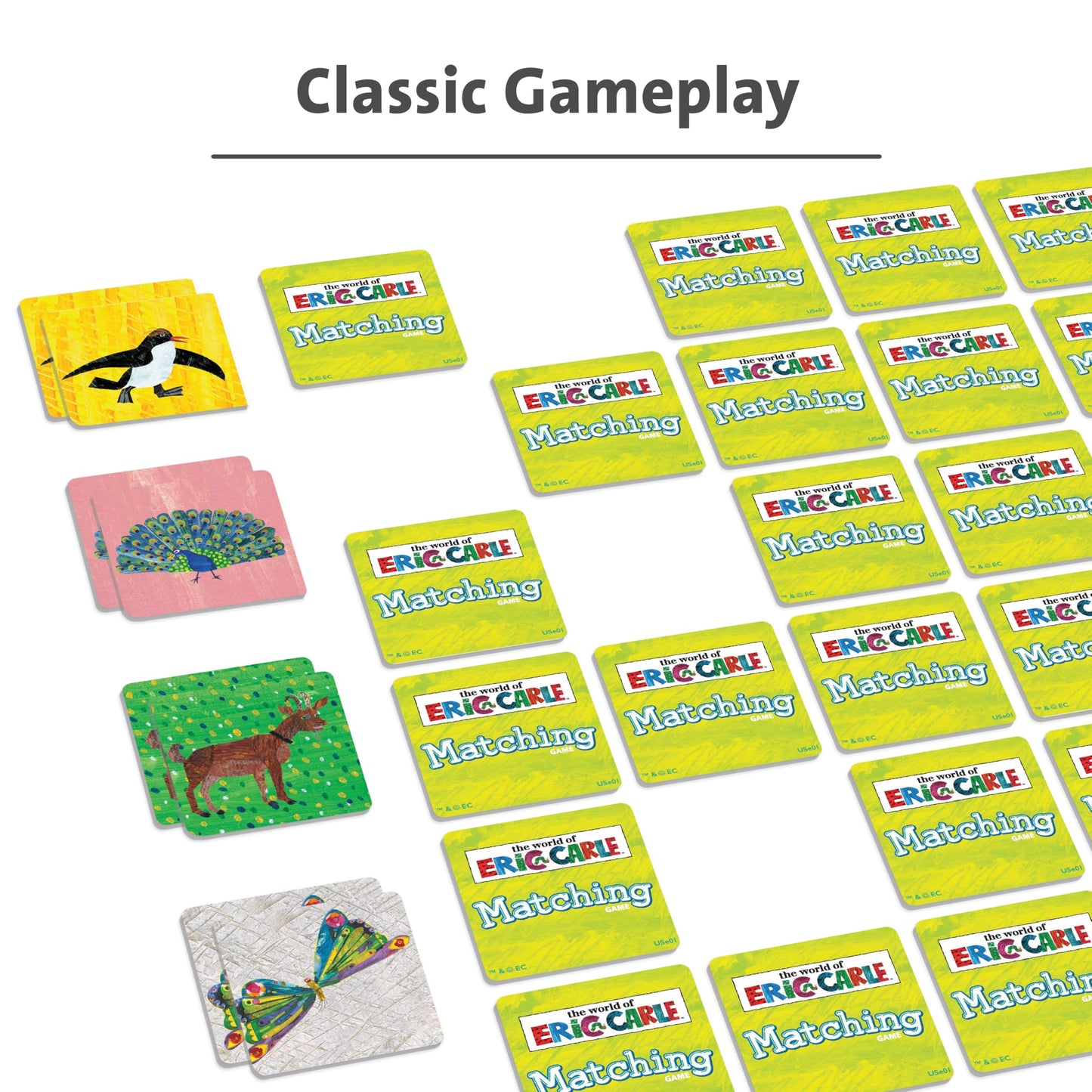 Wonder Forge Eric Carle Matching Game For Boys & Girls Age 3 To 5 - A Fun & Fast Animal Memory Game