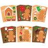HubirdSall 36Pcs Christmas Gingerbread Make-a-Face Stickers Make You Own Gingerbread Holographic Stickers Games Xmas Decorations