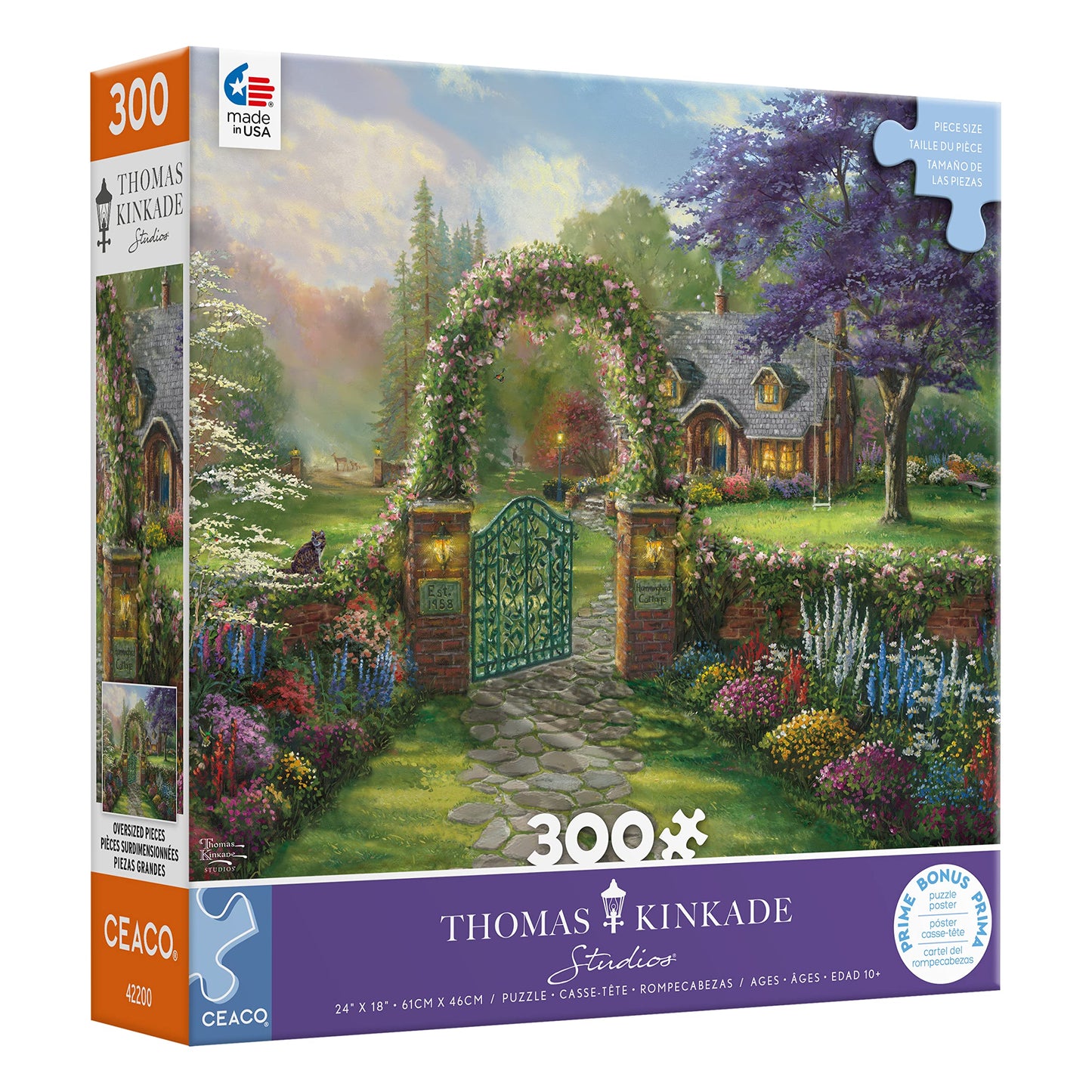 Ceaco - Thomas Kinkade - Inspirations - Hummingbird Cottage - 300 Piece Jigsaw Puzzle