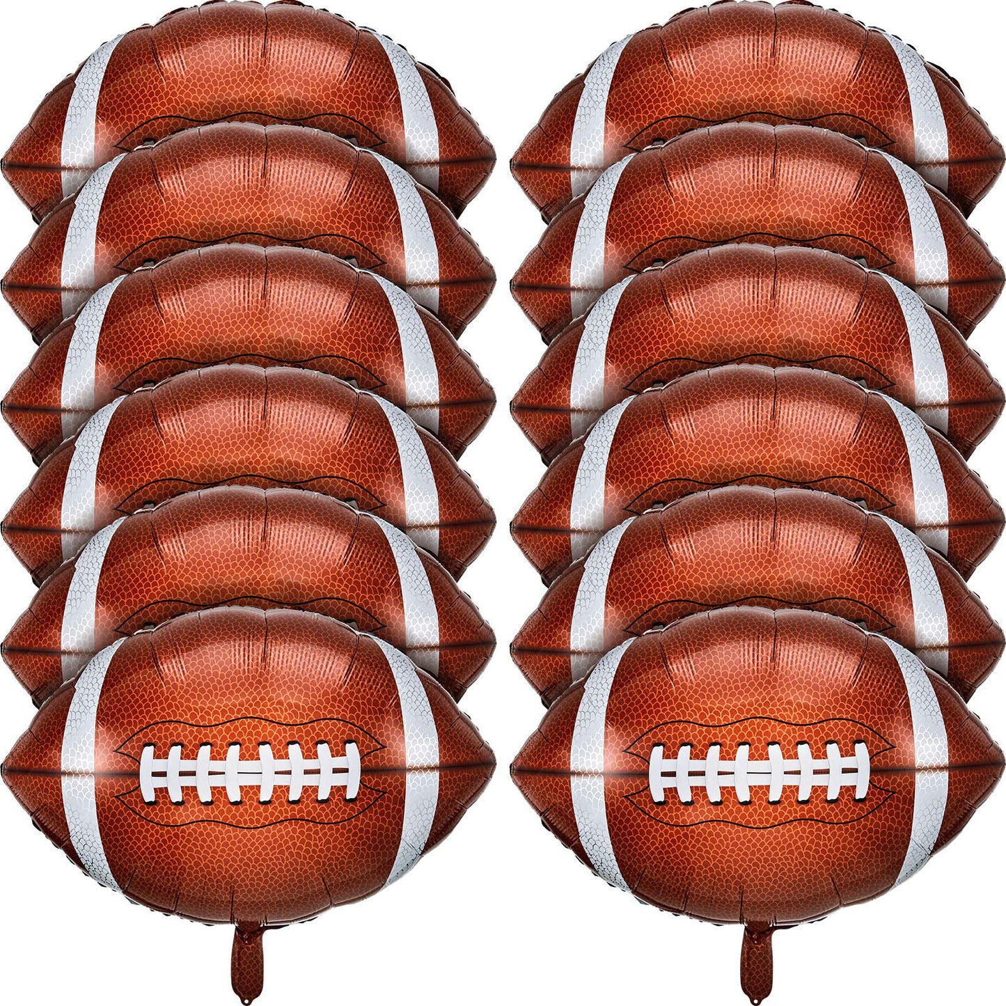Football Balloons Football Party Balloons Football Shaped Aluminum Foil Balloons For Sport Themed Football Themed Birthday Party Decor, 26 Inch(12 Pieces)