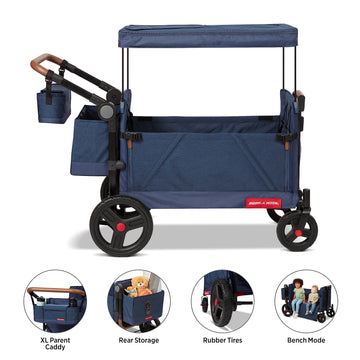 Radio Flyer Atlas Stroll N Wagon, Folding Wagon For 1+ Years - Blue