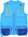 Eagle Eye Explorer Kids Cargo Vest for Boys and Girls with Reflective Safety Straps. 100% cotton. Size: S/M Color: Blue