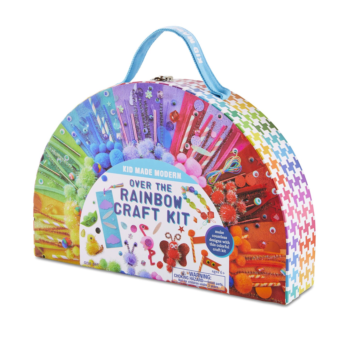 Kid Made Modern Rainbow Craft Kit - Bulk Arts & Crafts Supplies And Materials For Kids - 300+ Pieces Diy Art Box Case For Creative Projects (Ages 6+)