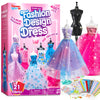 Klever Kits 400+PCS Fashion Design Crafts for Kids, Art and Crafts, DIY Sewing Kits with 3 Mannequins for Girls Aged 8-12, Birth