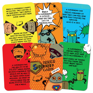 Sunny Present Inner Superhero Cards for Kids - 42 Action Cards to Learn Important Skills Through Play: Emotion & Communication Skills Discover Talents