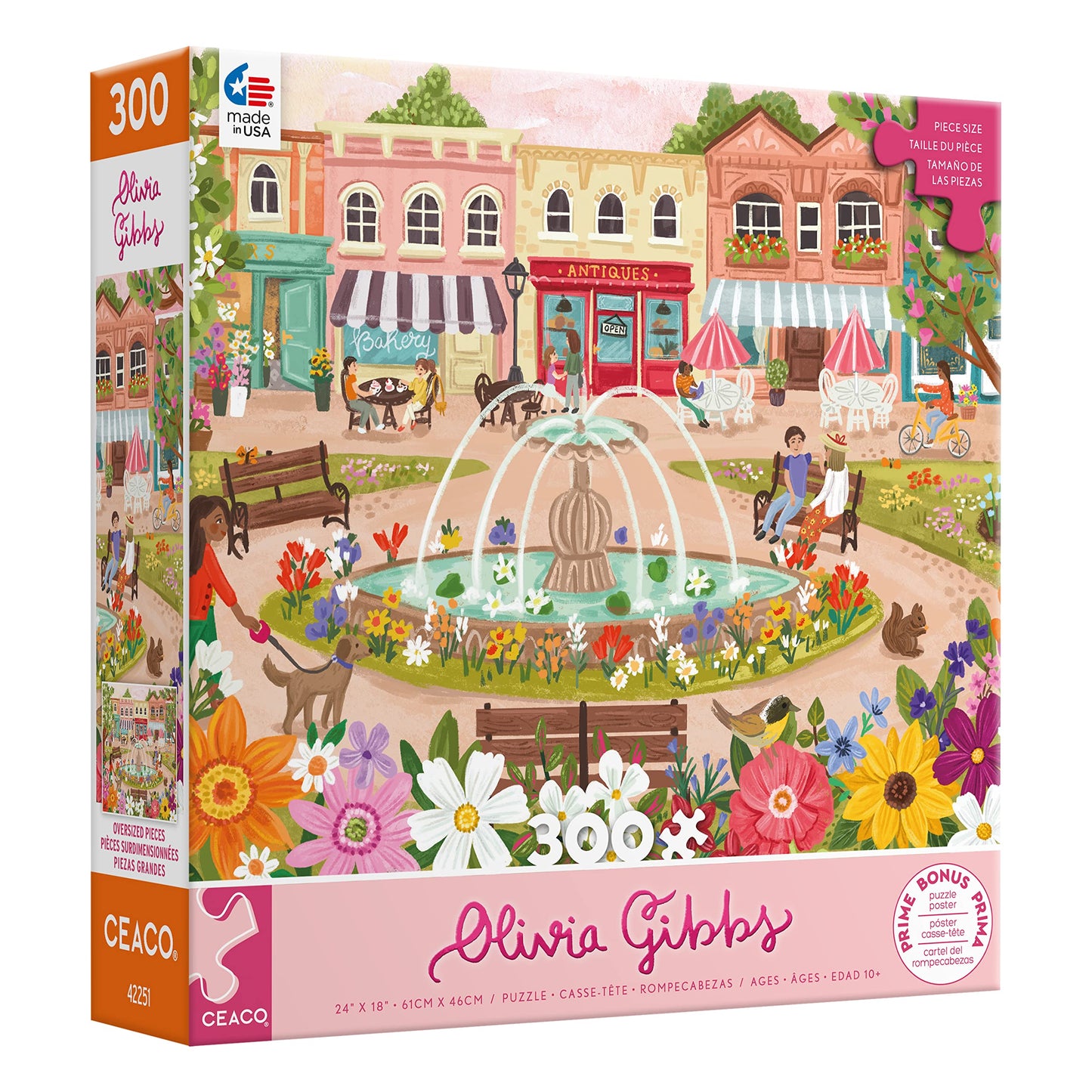 Ceaco - Olivia Gibbs - Town Park - 300 Piece Jigsaw Puzzle