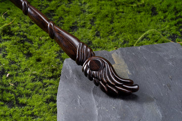 Handicraftviet - Wooden Wizard Wand 15 Inch, Magic Wand Real Wood/Collectible Cosplay Magic Wand/Magical Gift For Halloween, Chr