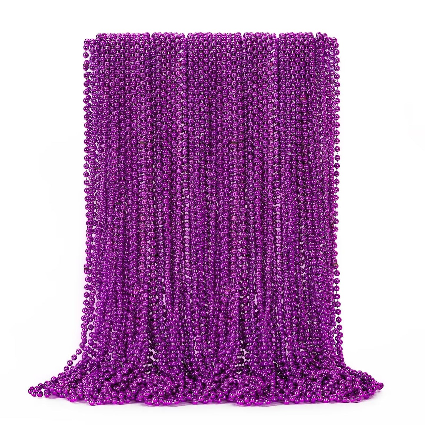 Eoboh 50Pcs Mardi Gras Beads, Purple Bead Necklace Party Favors, 33'' Necklaces, Festival Parade Throw Accessories For Halloween