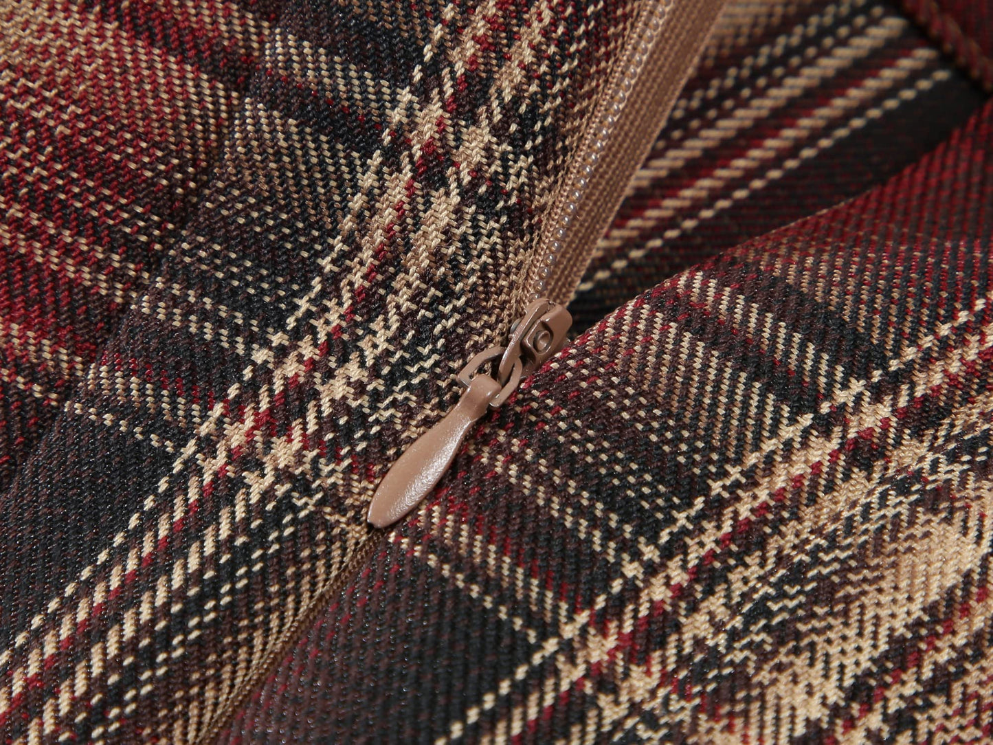 Womens Short Pleated Plaid Costumes Skirt(Red Mixed Beige White,X-Large)